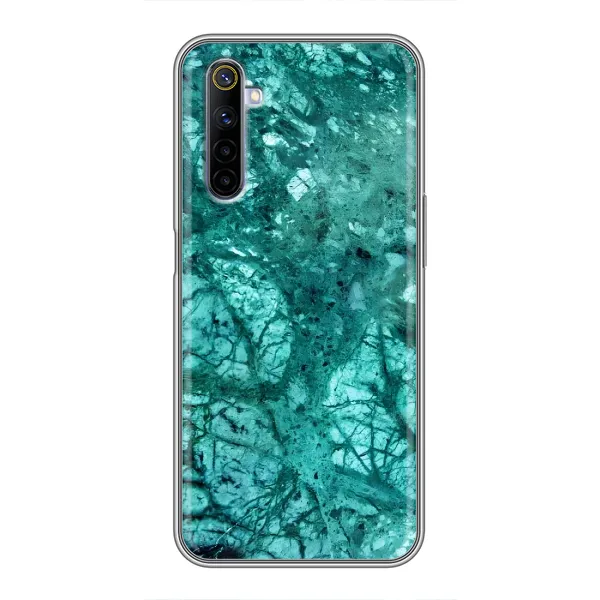 Чехол с принтом «Зеленый мрамор» для Realme 6