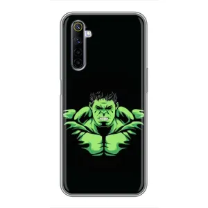 Чехлы с героями Марвел Realme 6 (VPrint) (Зелёный Халк)