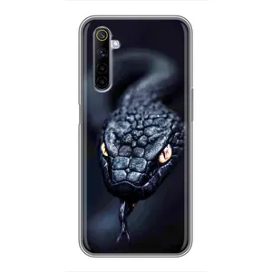 Чехол с картинкой «Хищники» для Realme 6 (Черная змея)