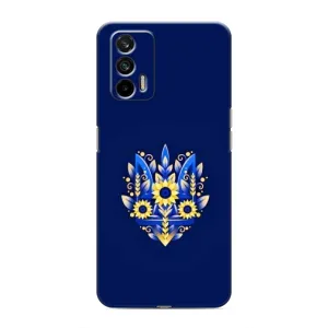 Чохли для Realme 7 Pro Укр. Символіка (AlphaPrint) (Квітковий Герб)