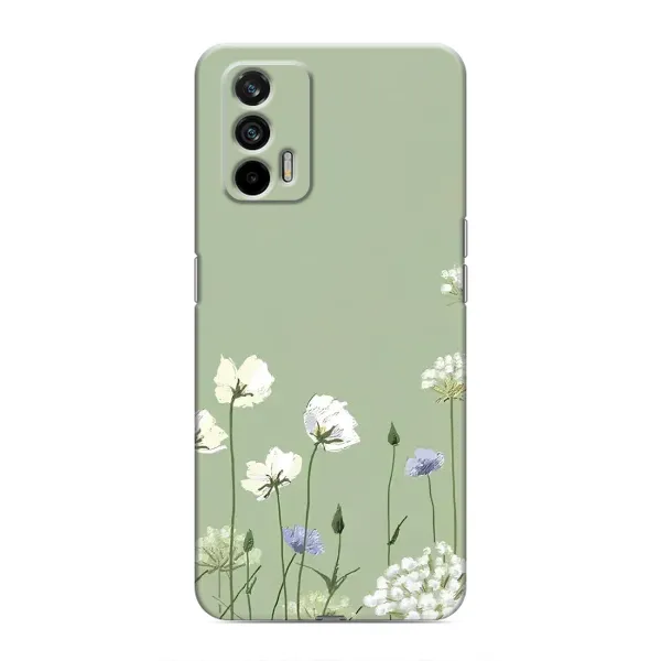 Чехол с принтом «Цветы на зеленом» для Realme 7 Pro