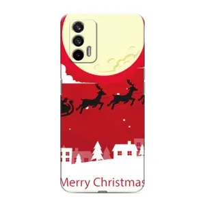 Різдвяні Чохли для Realme 7 Pro (VPrint) (Санта з оленями)