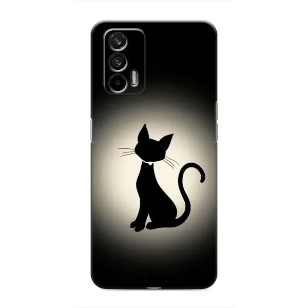 Чохол з принтом «Силует котика» для Realme 7 Pro