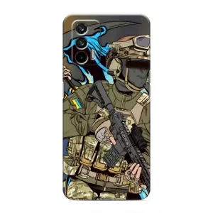 Чехлы с картинкой ЗСУ для Realme 7 Pro (AlphaPrint) (Воїн ЗСУ)