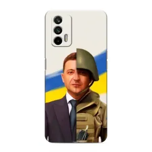 Чохол для Realme 7 Pro (AlphaPrint - с принтом Зеленського) (Зеленский солдат)