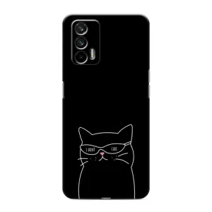 Чехол с рисунком кот на Realme 7 (Равнодушный кот)