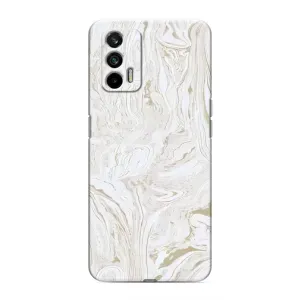 Мраморный чехол на Realme 7 (VPrint) (Белый мрамор)