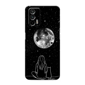 Чехол с рисунком кот на Realme 7 (Девушка с котом)