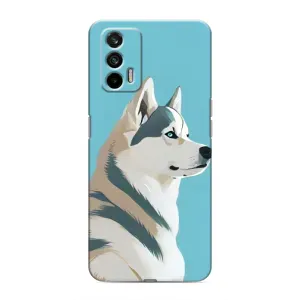 Чохол з Хаскі Realme 7 - (AlphaPrint) (Хаскі арт)