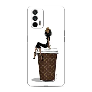 Чехлы Луи Витон для Realme 7 (AlphaPrint - LOUIS VUITTON) (кофе LOUIS VUITTON)