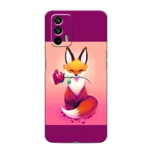 Чехлы с картинкой Лисички для Realme 7 (VPrint) (Лисичка с розочкой)