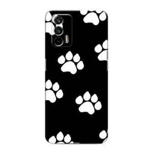 Чехлы с собаками для Realme 7 (VPrint) (Следы собаки)