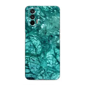 Мраморный чехол на Realme 7 (VPrint) (Зеленый мрамор)