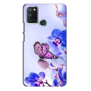 Чохли з квітами для Realme 7i (VPrint) (Метелик на квітах)
