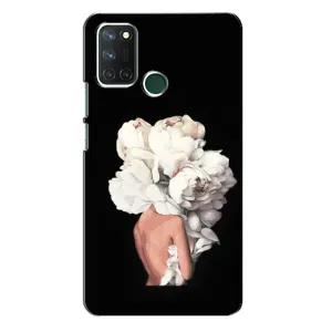 Чехлы (ART) Цветы на Realme 7i (VPrint) (Білі квіти)