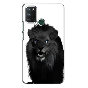 Чохли з картинкою животних Realme 7i (Чорний ЛЕВ)