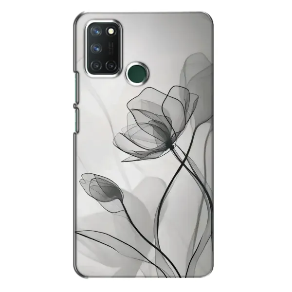 Чохол з принтом «Чорні квіти» для Realme 7i Чохол з принтом «Чорні квіти» для Realme 7i