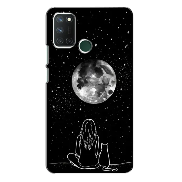 Чехол с принтом «Девушка с котом» для Realme 7i