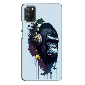 Чохол з Мавпами Realme 7i - (AlphaPrint) (Горила в навушниках)