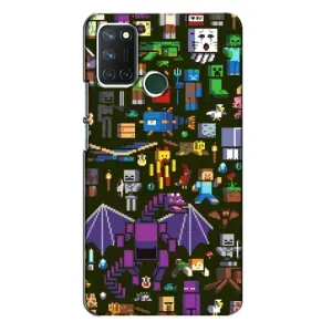 Чехол Майнкрафт на Realme 7i (AlphaPrint) Minecraft (Коллаж Майнкрафт)
