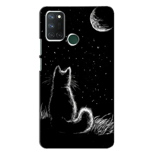 Чехол с принтом «Котик и луна» для Realme 7i