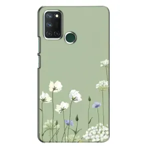 Чохол з квітковим принтом на RealMe 7i => РилМі 7і (Квіти на зеленому)