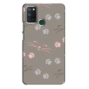 Чехол с рисунком кот на Realme 7i (Лапы и усы)