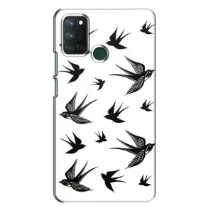 Чехол с птицами на Realme 7i (VPrint) (Ласточки)
