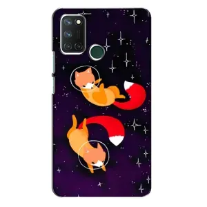Чехлы с картинкой Лисички для Realme 7i (VPrint) (Лисички космонавты)