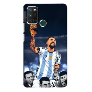 Чехлы для Realme 7i (Leo чемпион) (AlphaPrint) (Месси с кубком)