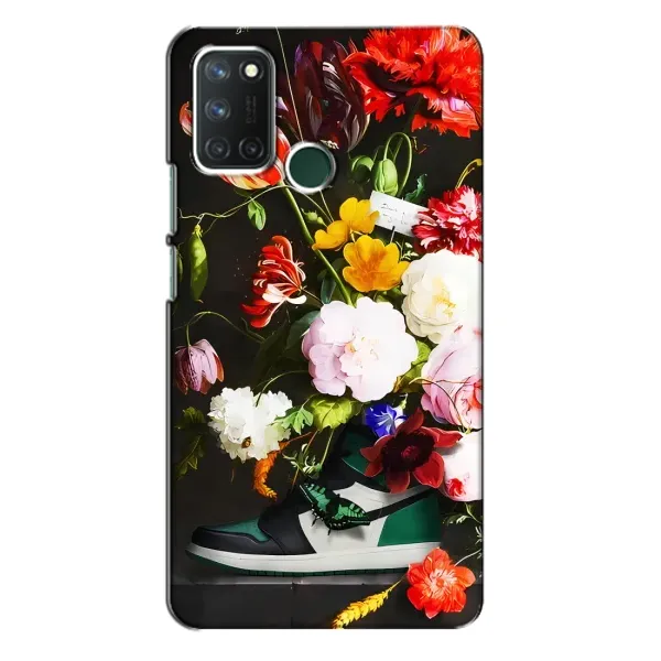 Чохол з принтом «Nike цветы» для Realme 7i