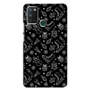 Новорічні, Святкові Чохли для Realme 7i - 2024 год (Новорічний фон)