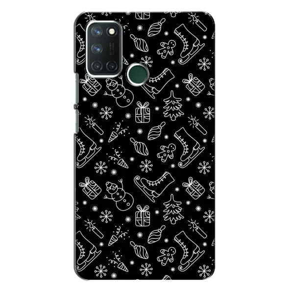 Чехол с принтом «Новогодний фон» для Realme 7i