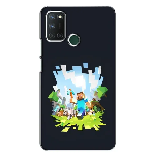 Чохол з принтом «персонажі Minecraft» для Realme 7i