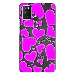 Чохол з принтом «Pink hearts» для Realme 7i