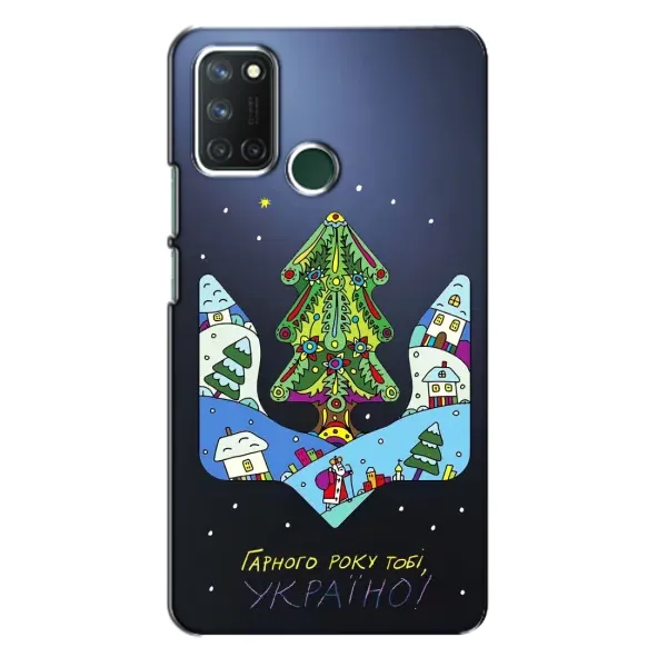 Чехол с принтом «Рождественский герб» для Realme 7i