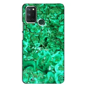 Мраморний чехол на Realme 7i (VPrint) (Салатовий Мрамор)