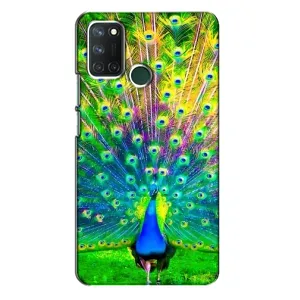 Чехол с птицами на Realme 7i (VPrint) (Яркий Павлин)