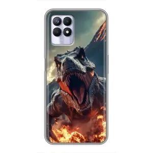 Чехол с принтом «Огненный динозавр» для Realme 8 Pro