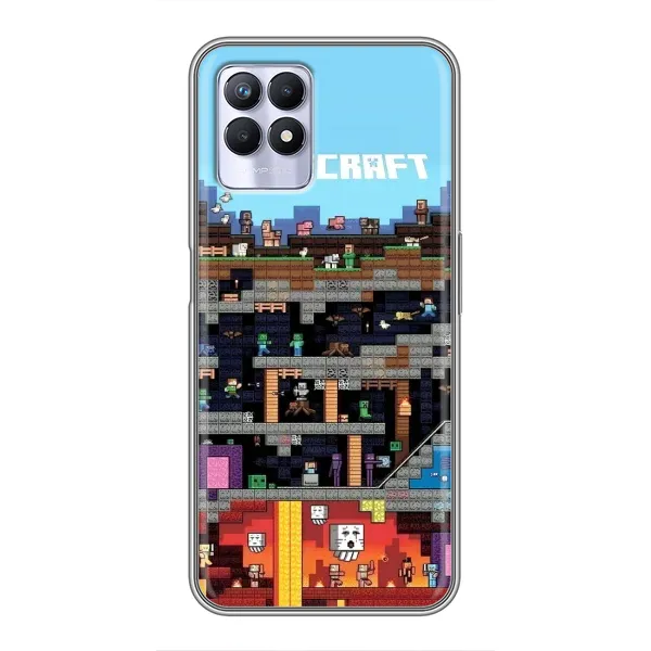 Чехол с принтом «фон Minecraft» для Realme 8 Pro