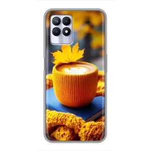 Чохол з принтом «Кава на жовтому пледі» для Realme 8 Pro