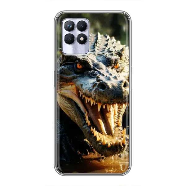 Чехол с принтом «Опасный крокодил» для Realme 8 Pro