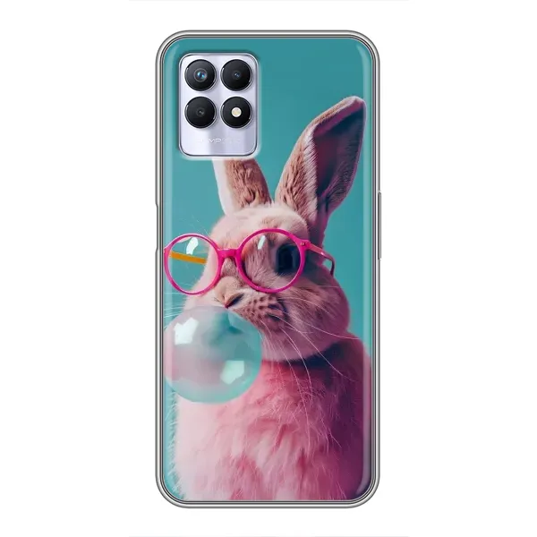 Чехол с принтом «Кролик в очках» для Realme 8 Pro