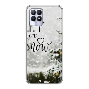 Новорічні, Святкові Чохли для Realme 8 Pro - 2024 год (Let it snow)