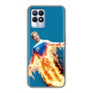 Чохол з принтом Фантастична четвірка для Realme 8 Pro (Людина-факел у вогні)