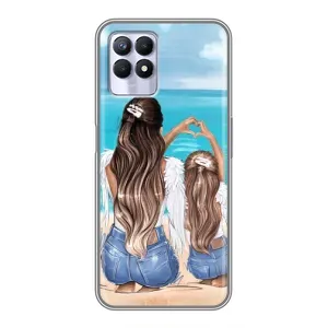 Чохол з друком для Realme 8 Pro - (Мама з дитинкою) (AlphaPrint) (Мама з донькою)