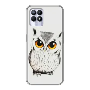 Чехол с птицами на Realme 8 Pro (VPrint) (Милая Сова)