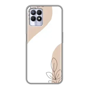 Силконовий чохол з принтом в квітах на Realme 8 Pro (Нюдова гілочка абстракція)