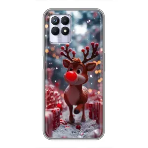 Яркий чехол для Realme 8 Pro с Зимними Оленятами (Олень среди подарков)