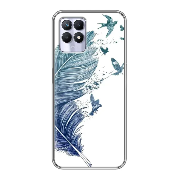 Чехол с принтом «Перышко» для Realme 8 Pro